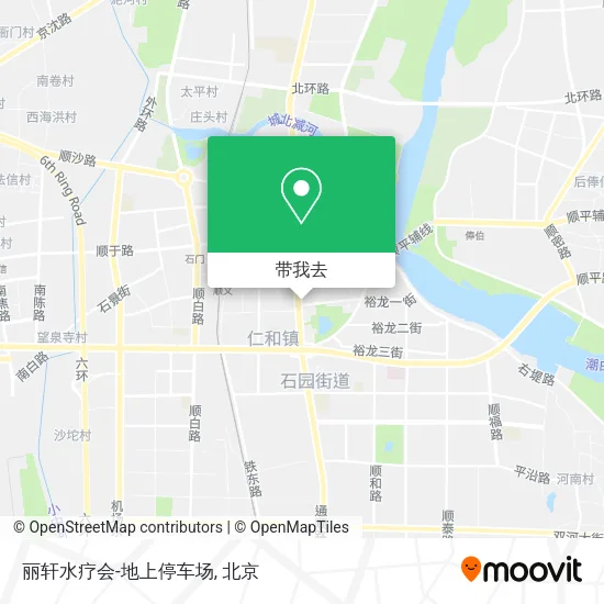 丽轩水疗会-地上停车场地图