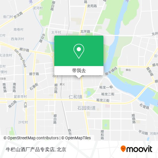 牛栏山酒厂产品专卖店地图