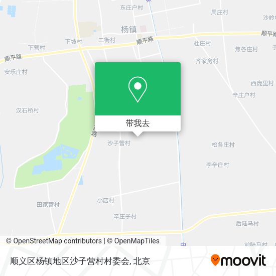 顺义区杨镇地区沙子营村村委会地图