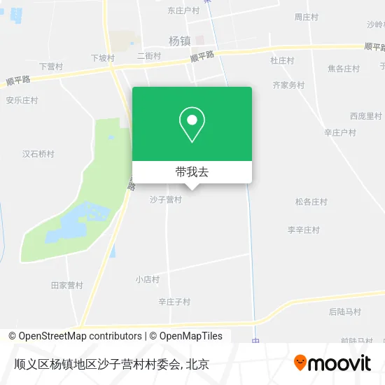 顺义区杨镇地区沙子营村村委会地图