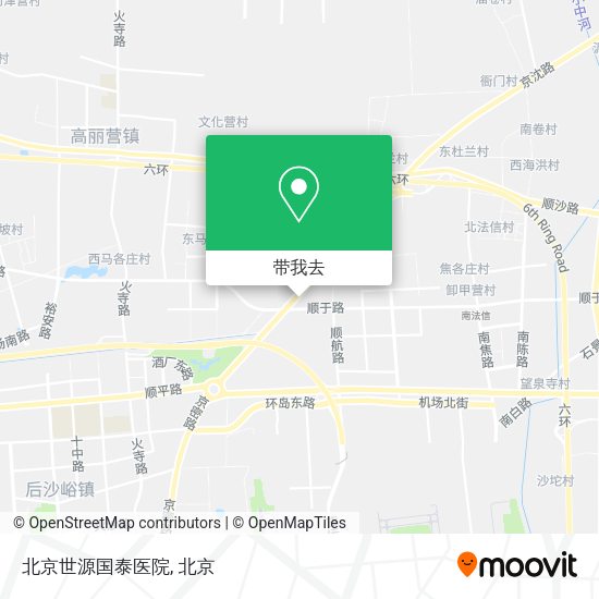 北京世源国泰医院地图
