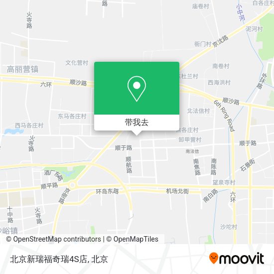 北京新瑞福奇瑞4S店地图