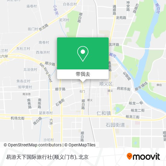 易游天下国际旅行社(顺义门市)地图