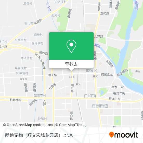 酷迪宠物（顺义宏城花园店）地图