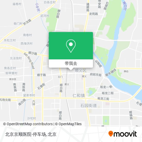 北京京顺医院-停车场地图