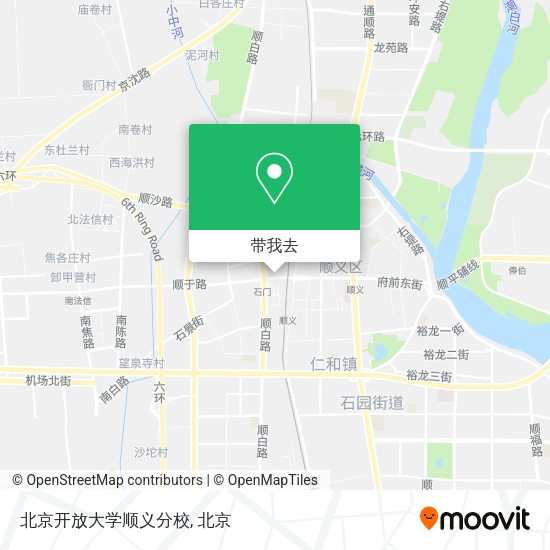 北京开放大学顺义分校地图