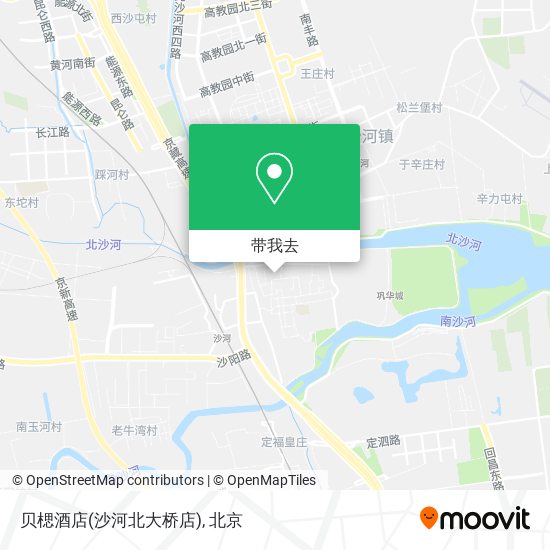 贝楒酒店(沙河北大桥店)地图