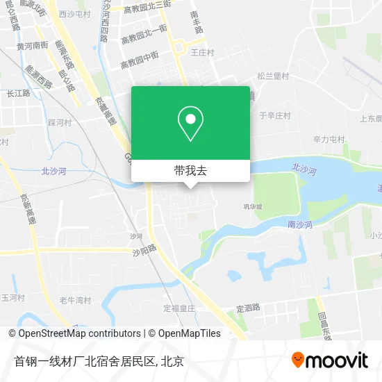 首钢一线材厂北宿舍居民区地图