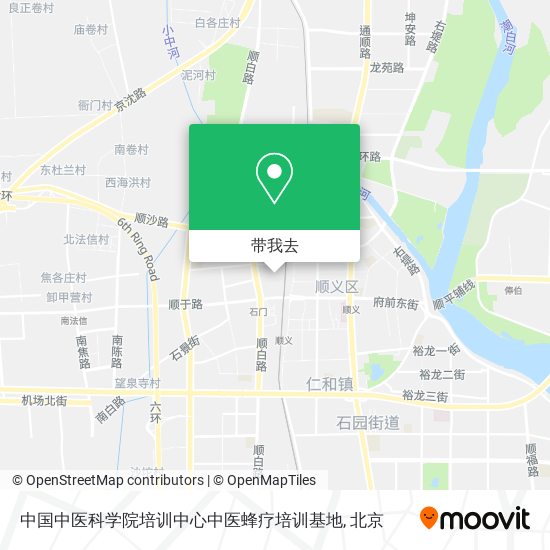 中国中医科学院培训中心中医蜂疗培训基地地图