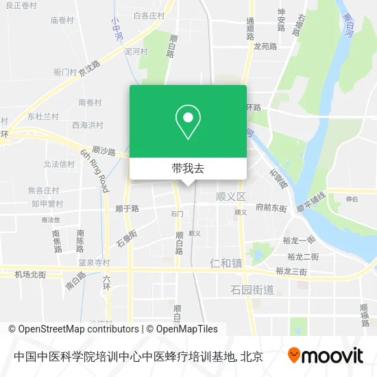 中国中医科学院培训中心中医蜂疗培训基地地图