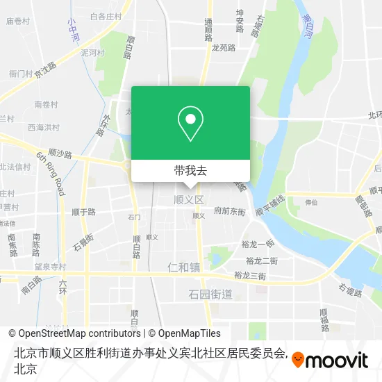北京市顺义区胜利街道办事处义宾北社区居民委员会地图
