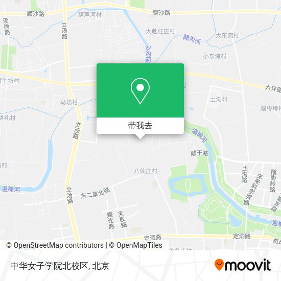 中华女子学院北校区地图