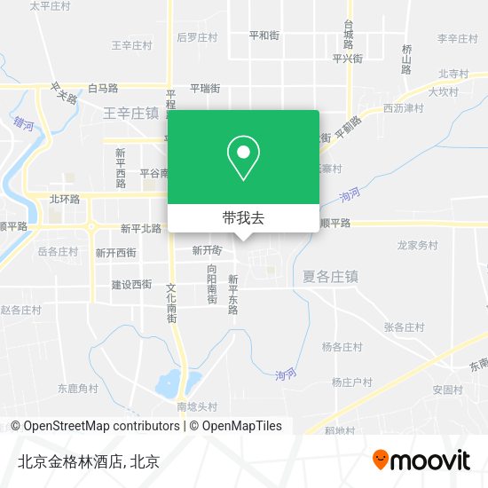 北京金格林酒店地图