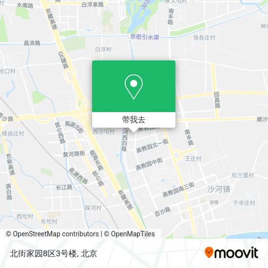 北街家园8区3号楼地图