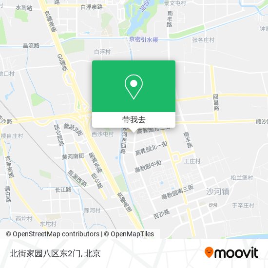 北街家园八区东2门地图