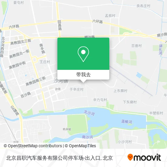 北京昌职汽车服务有限公司停车场-出入口地图