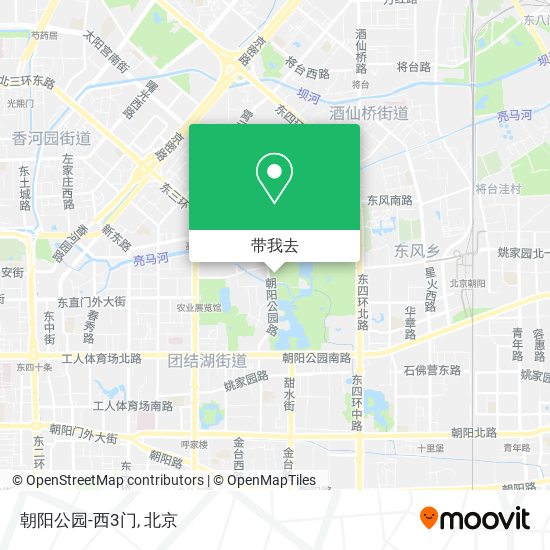 朝阳公园-西3门地图