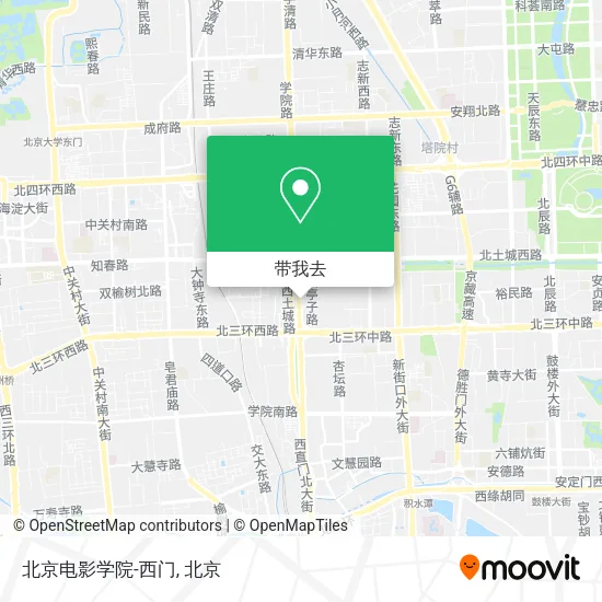 北京电影学院-西门地图