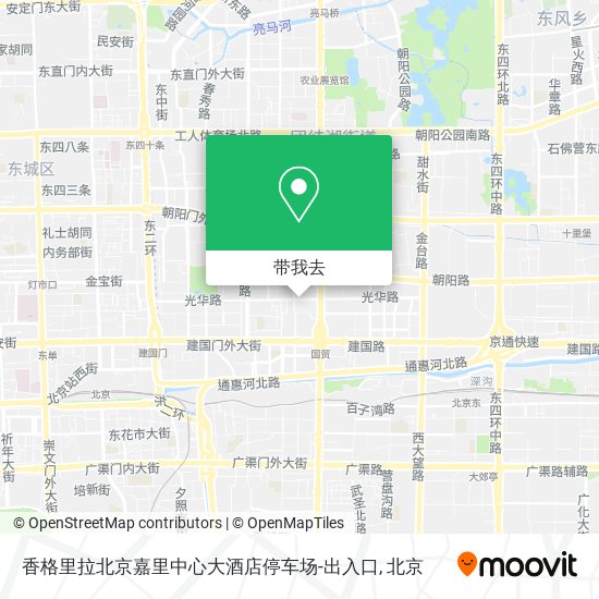 香格里拉北京嘉里中心大酒店停车场-出入口地图