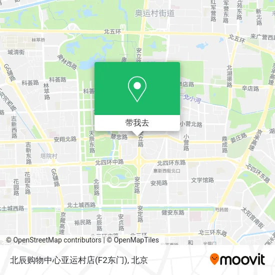 北辰购物中心亚运村店(F2东门)地图