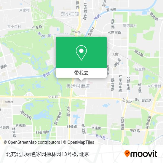 北苑北辰绿色家园拂林园13号楼地图