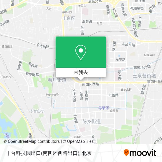 丰台科技园出口(南四环西路出口)地图