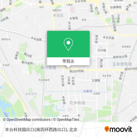 丰台科技园出口(南四环西路出口)地图