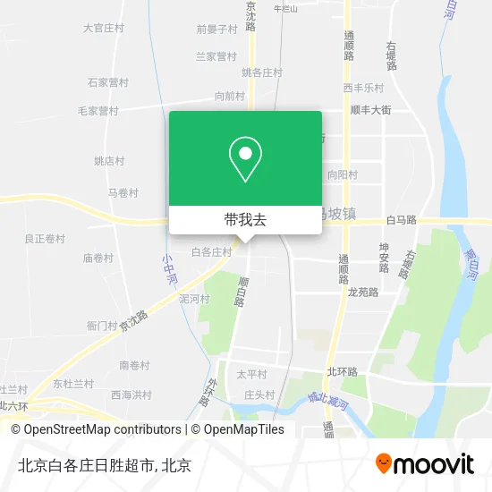 北京白各庄日胜超市地图