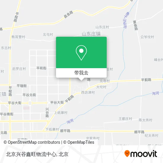 北京兴谷鑫旺物流中心地图