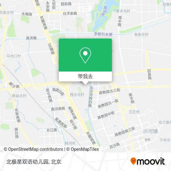 北极星双语幼儿园地图