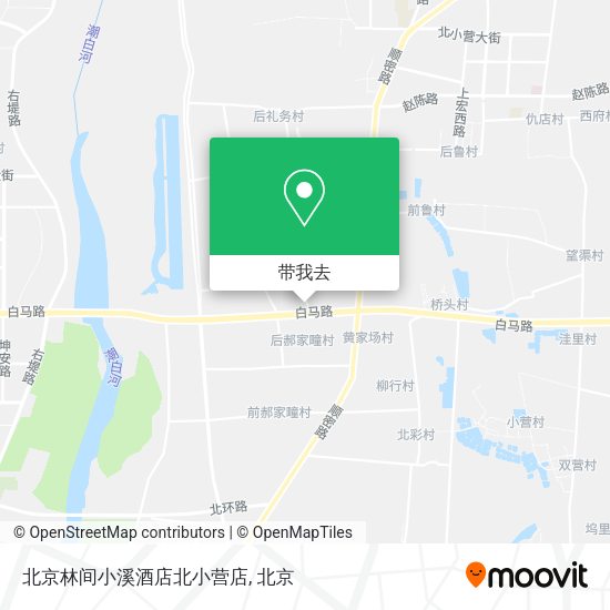 北京林间小溪酒店北小营店地图