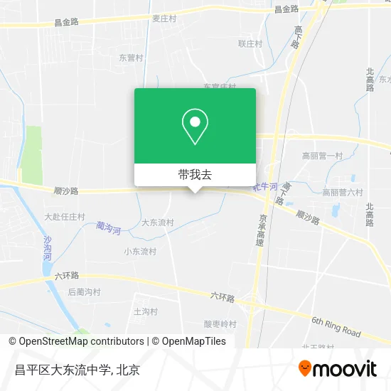 昌平区大东流中学地图