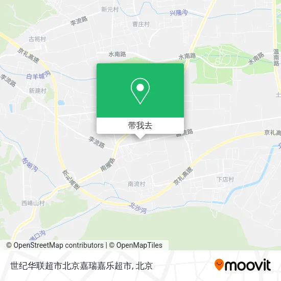 世纪华联超市北京嘉瑞嘉乐超市地图
