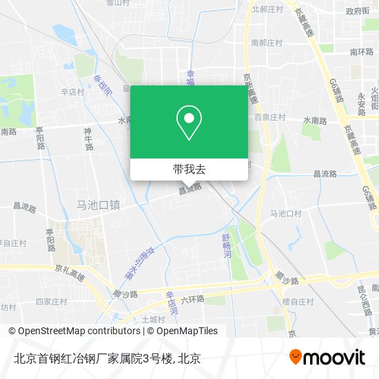 北京首钢红冶钢厂家属院3号楼地图