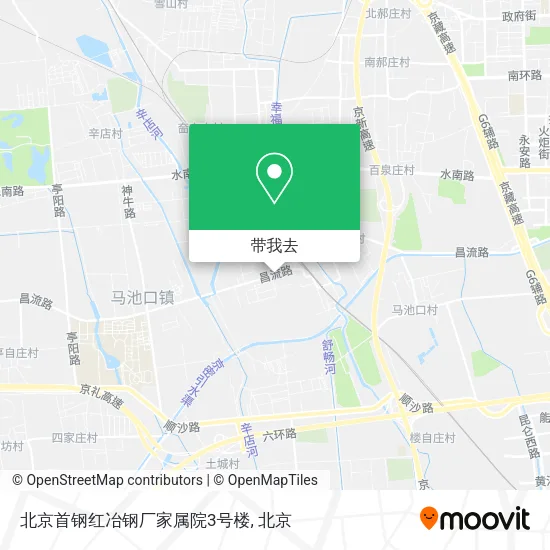 北京首钢红冶钢厂家属院3号楼地图