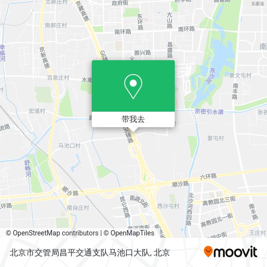 北京市交管局昌平交通支队马池口大队地图