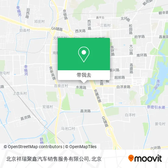 北京祥瑞聚鑫汽车销售服务有限公司地图