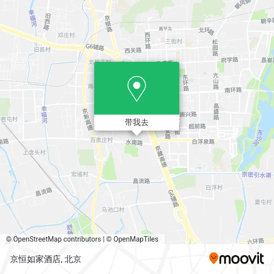 京恒如家酒店地图