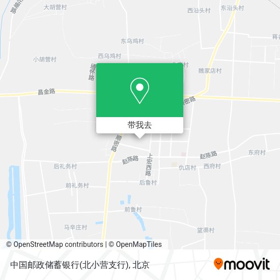 中国邮政储蓄银行(北小营支行)地图