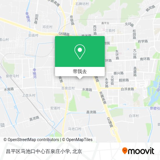 昌平区马池口中心百泉庄小学地图