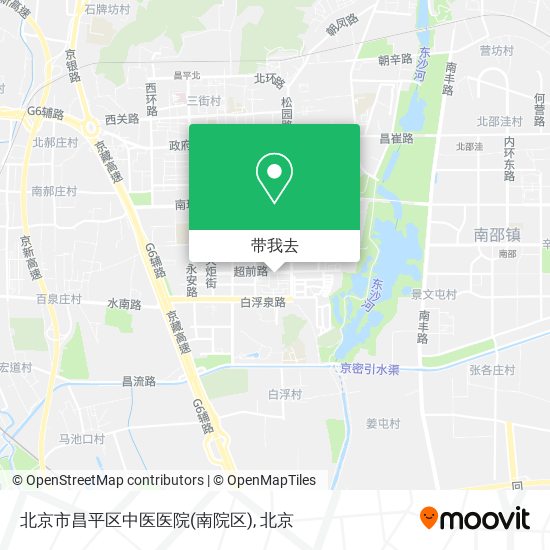 北京市昌平区中医医院(南院区)地图