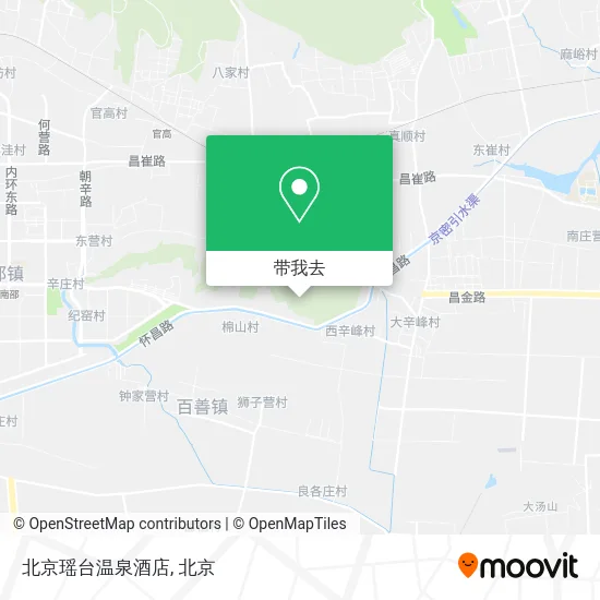 北京瑶台温泉酒店地图