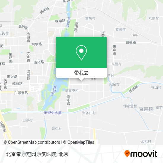 北京泰康燕园康复医院地图