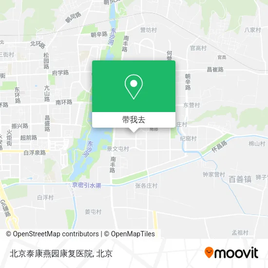 北京泰康燕园康复医院地图