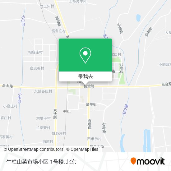牛栏山菜市场小区-1号楼地图