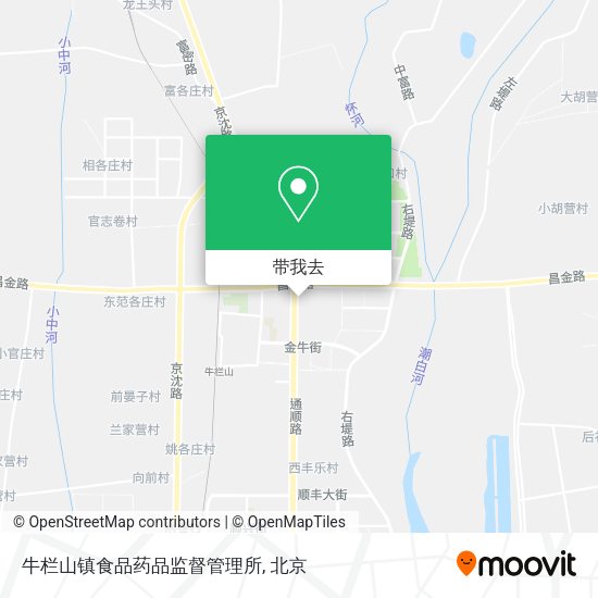 牛栏山镇食品药品监督管理所地图