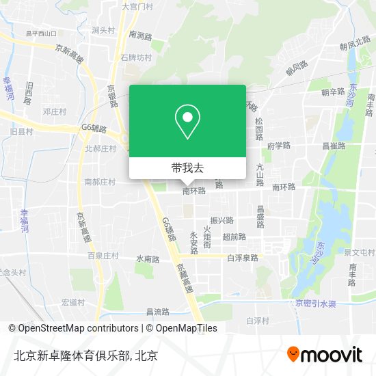 北京新卓隆体育俱乐部地图