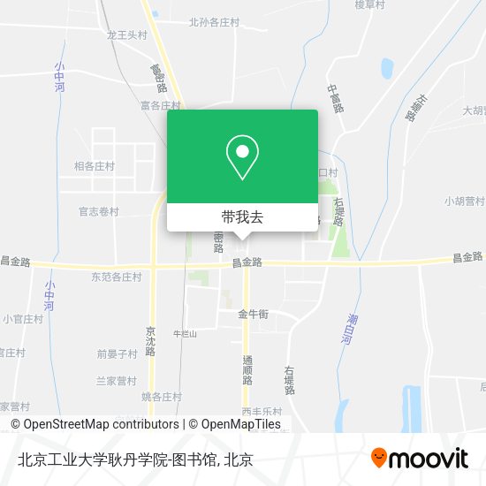 北京工业大学耿丹学院-图书馆地图