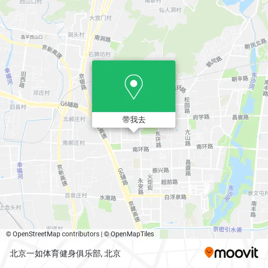 北京一如体育健身俱乐部地图