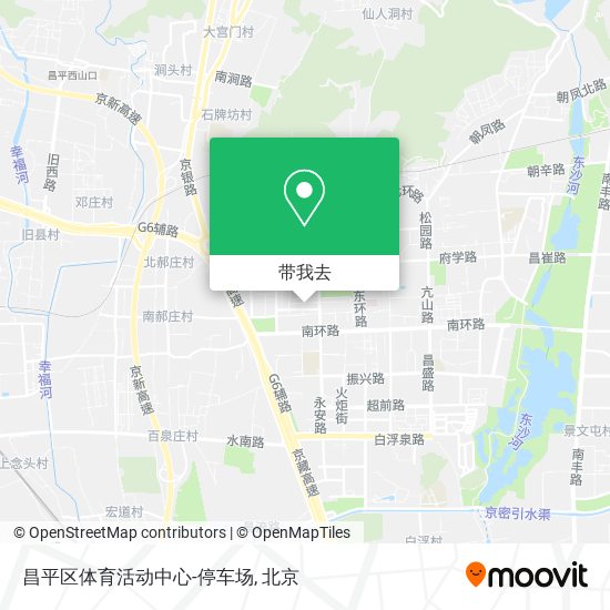昌平区体育活动中心-停车场地图